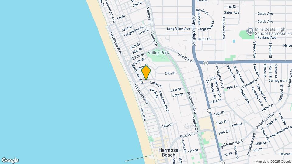 224 24th St, Unit Hermosa Beach Mapa y Detalles de la Ubicación