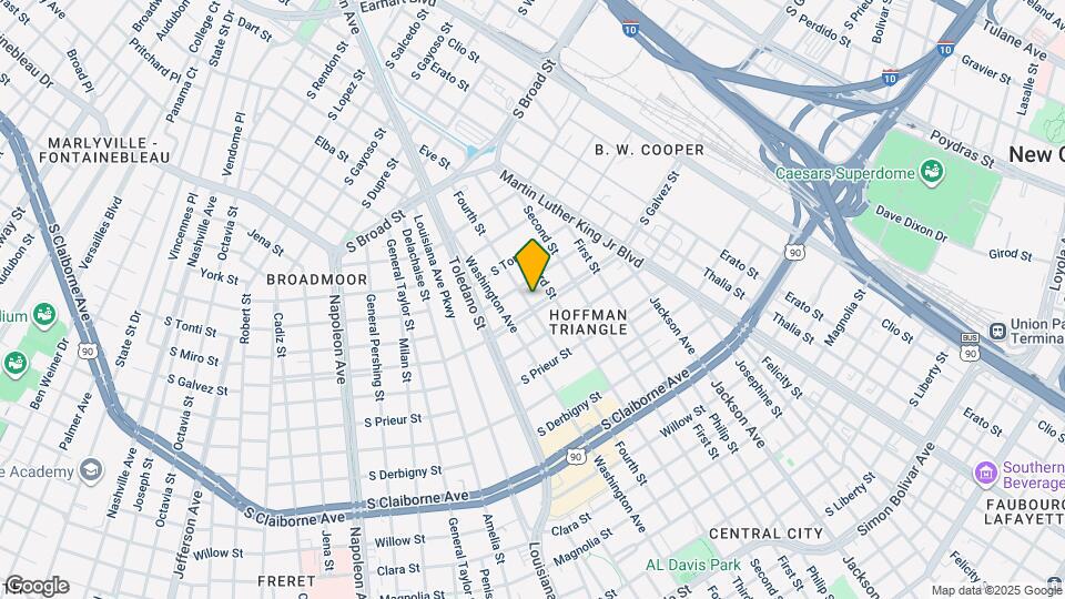 2625 S Galvez St Map and Location Details