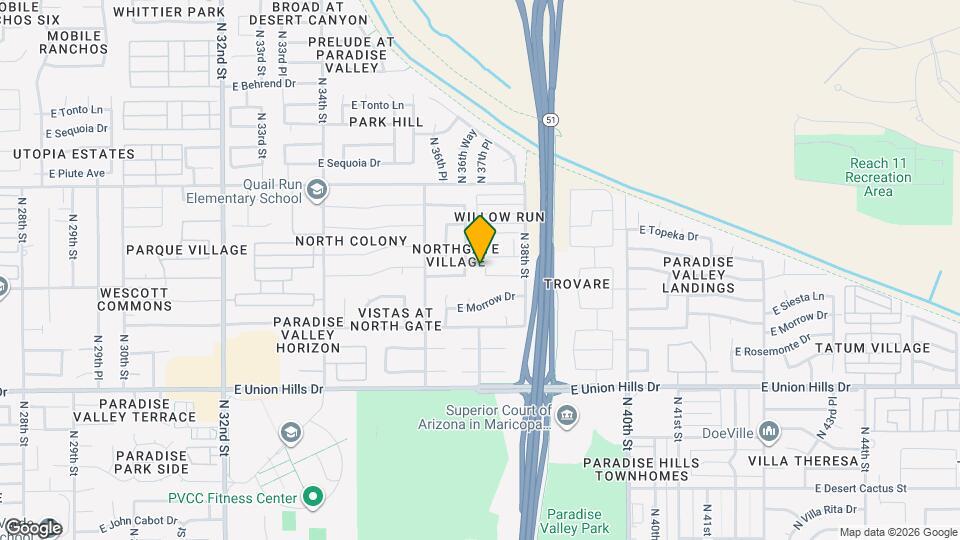 19016 N 37th St Map and Location Details