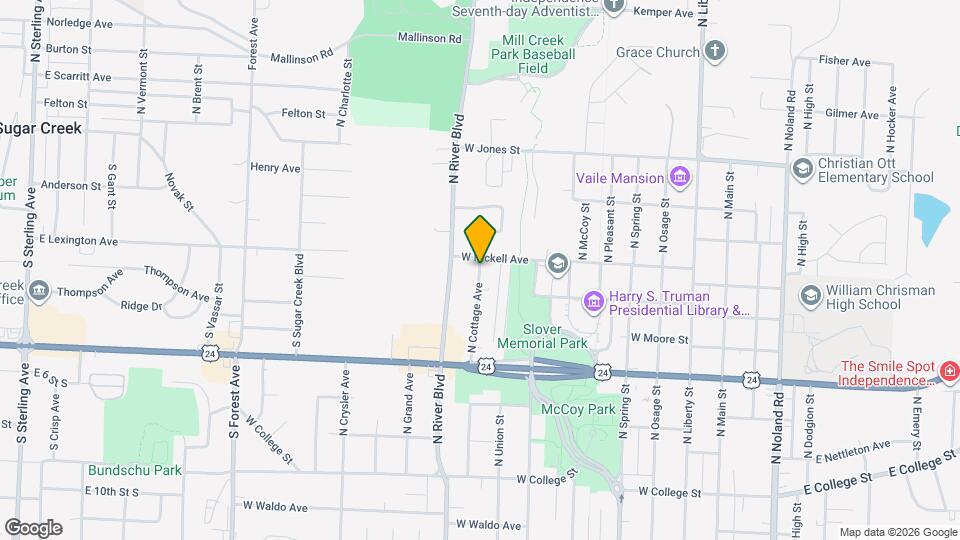 1223 N Cottage Ave Map and Location Details