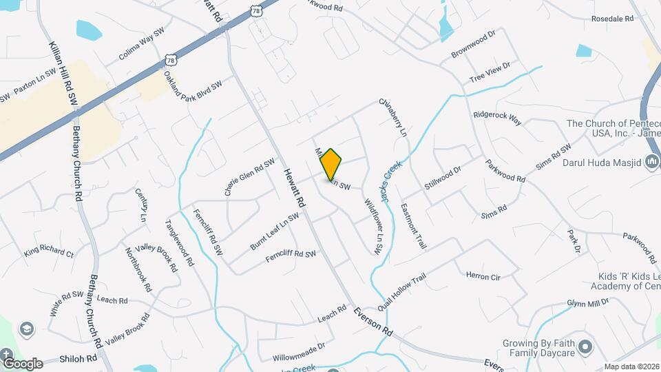 2513 Mistletoe Ln SW Map and Location Details