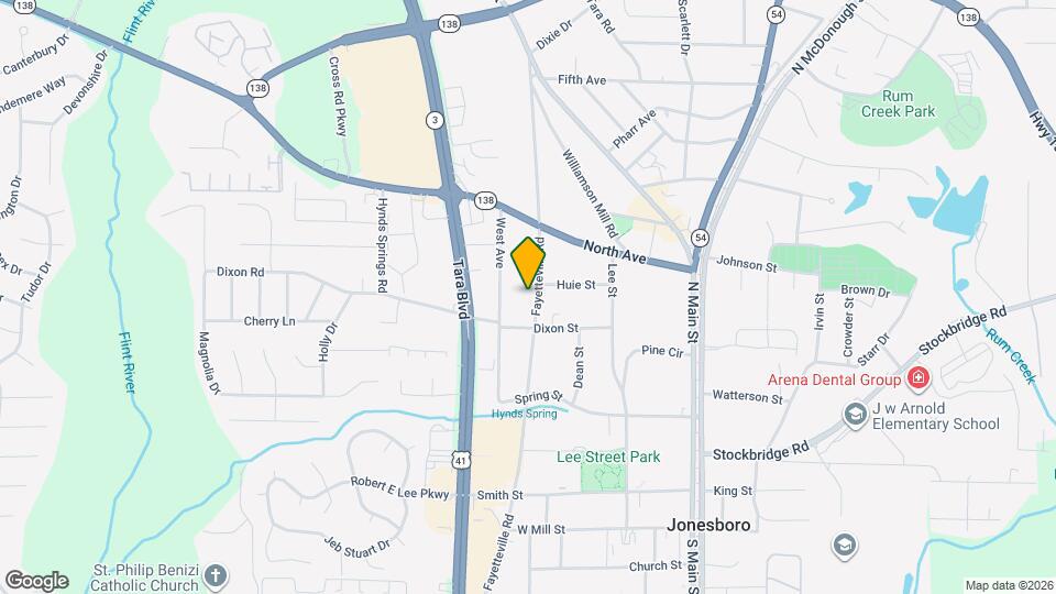 407 Fayetteville Rd Map and Location Details