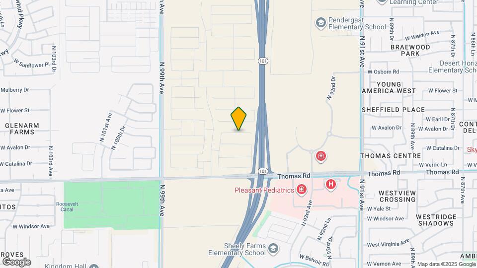 9543 W Avalon Dr Map and Location Details