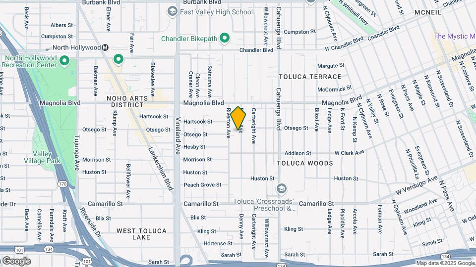 5049 Denny Ave Mapa y Detalles de la Ubicación