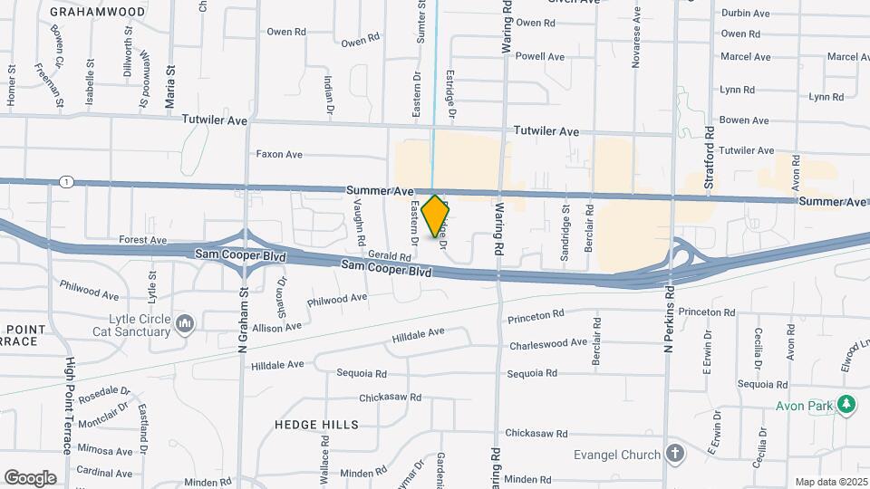 599 Estridge Dr Map and Location Details