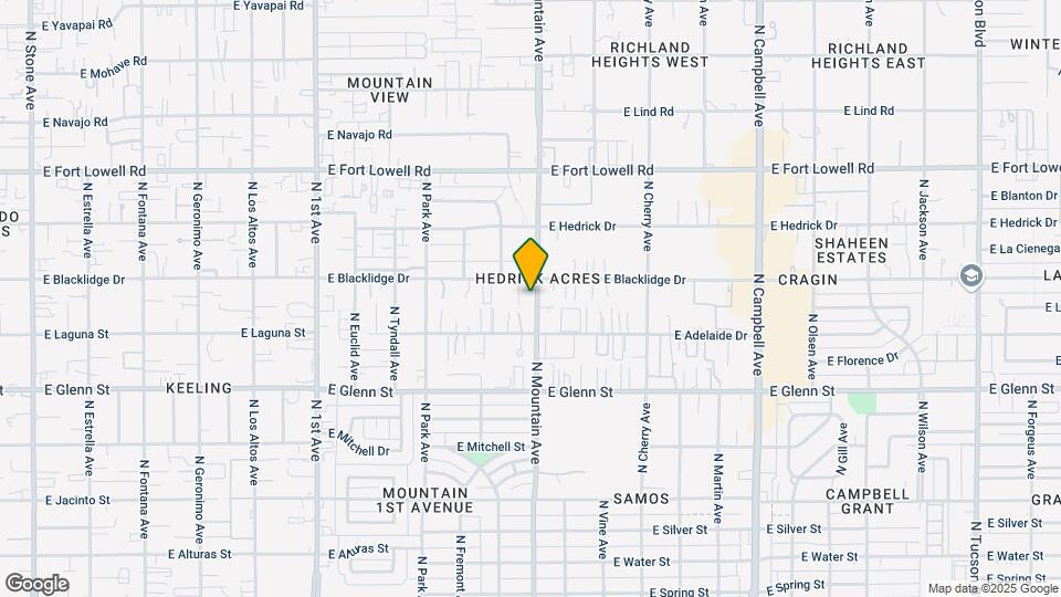 2929 N Mountain Ave Mapa y Detalles de la Ubicación