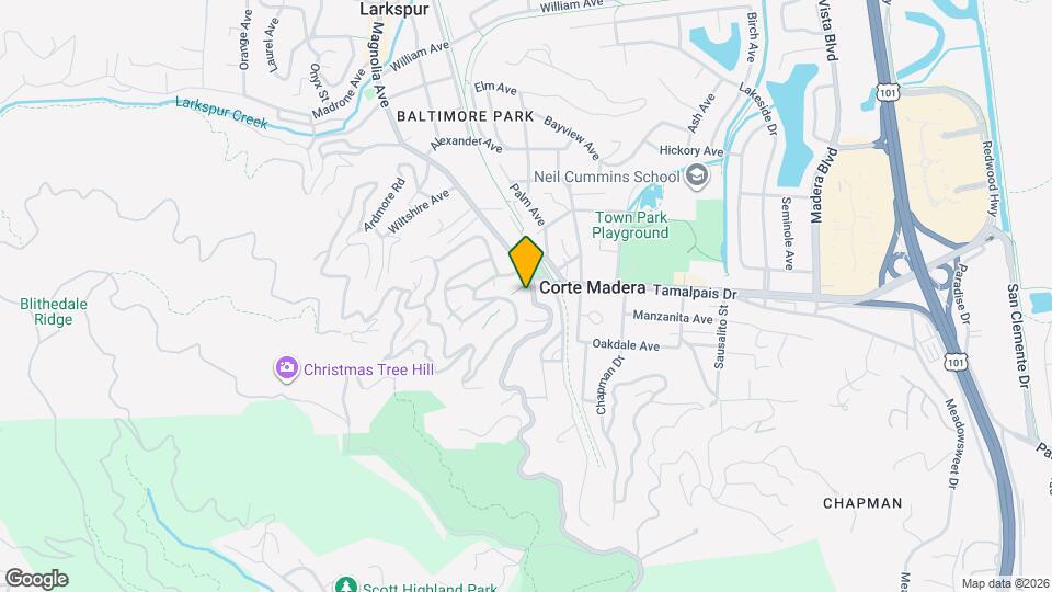 231 Corte Madera Ave Map and Location Details