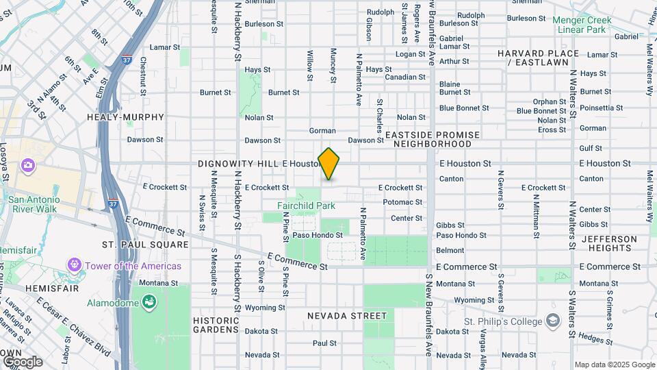 1309 E Crockett St Map and Location Details