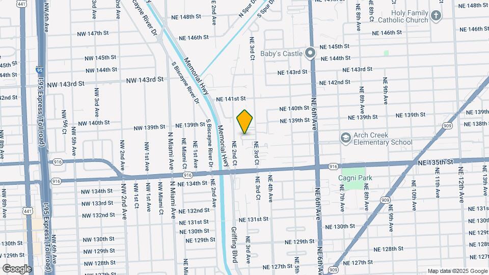 13820 NE 3rd Ct Map and Location Details