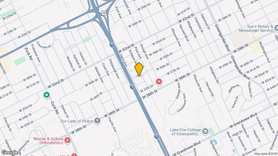 2111 W 36th St Map and Location Details