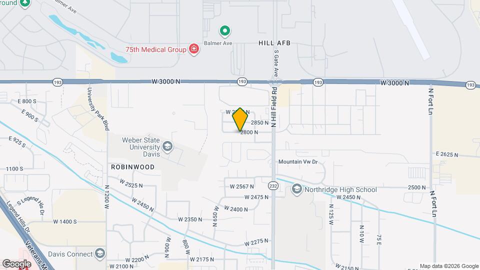 2875 N Hill Field Rd Map and Location Details