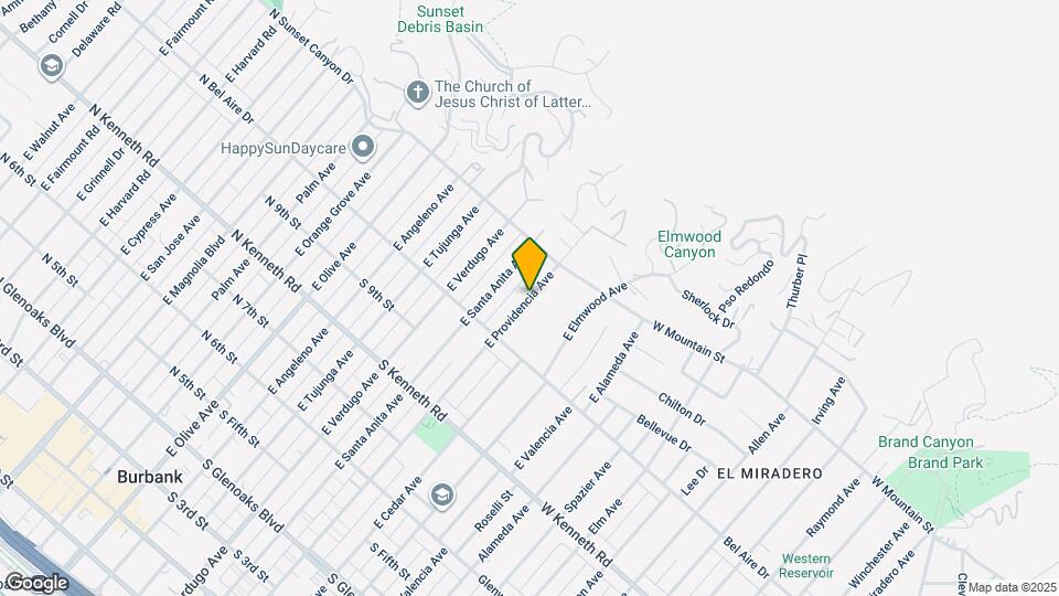 1054 E Providencia Ave, Unit #B Map and Location Details