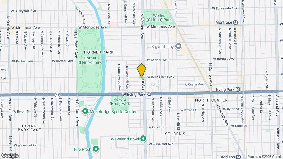 4048 N Western Ave Map and Location Details