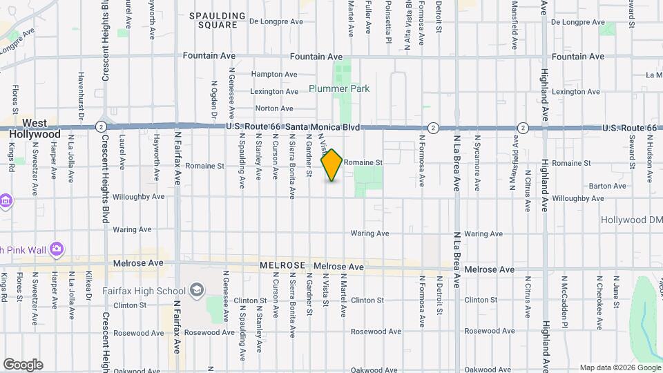 918 N Vista St Map and Location Details
