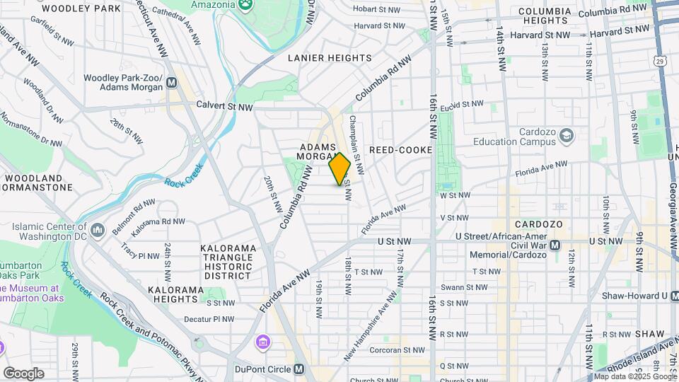 1816 Kalorama Rd NW Map and Location Details