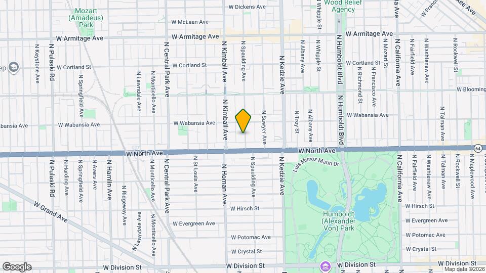 1626 N Spaulding Ave Map and Location Details