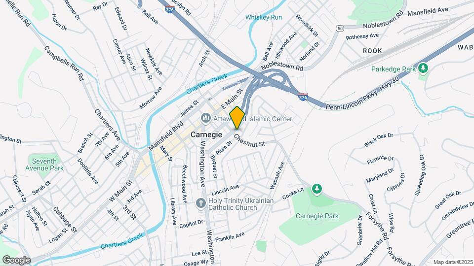 One Bedroom Apartment in Carnegie PA Map and Location Details