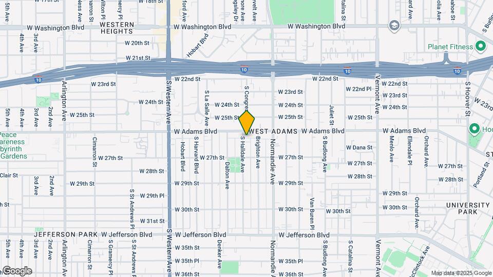 2616 1/4 S Halldale Ave Map and Location Details