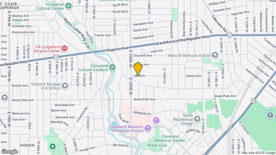 10524 Lee Ave Map and Location Details