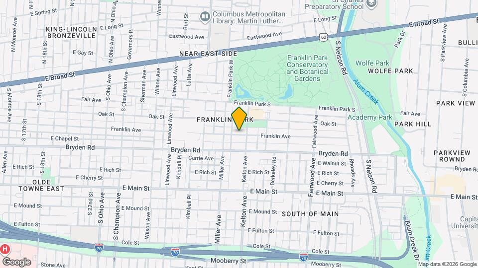 1524 Franklin Ave Map and Location Details