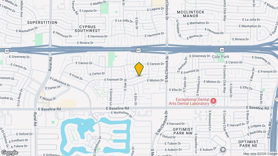 1601 E Fremont Dr Map and Location Details