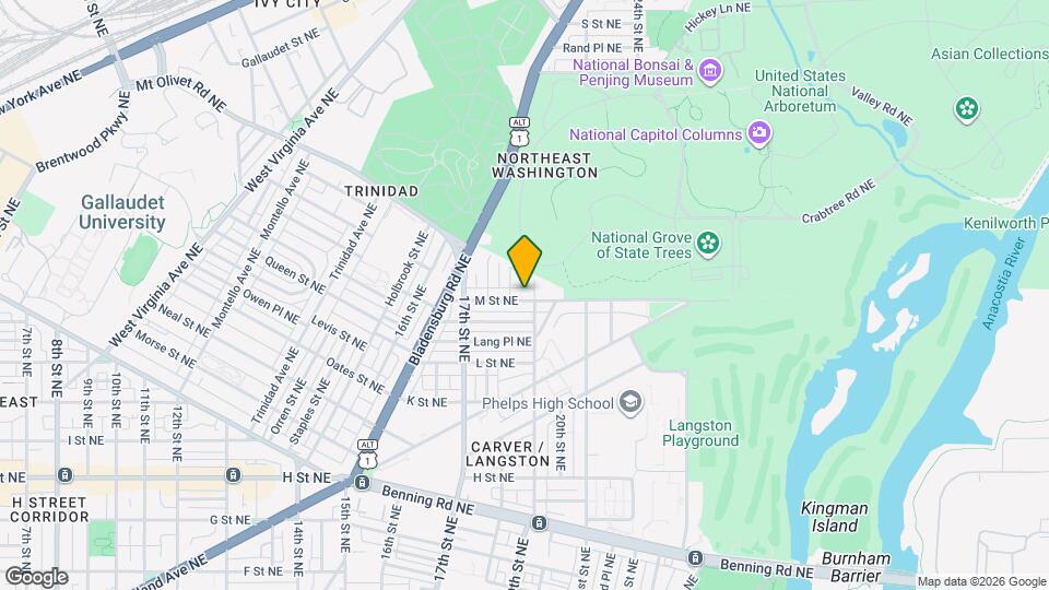 1838 M St NE Map and Location Details