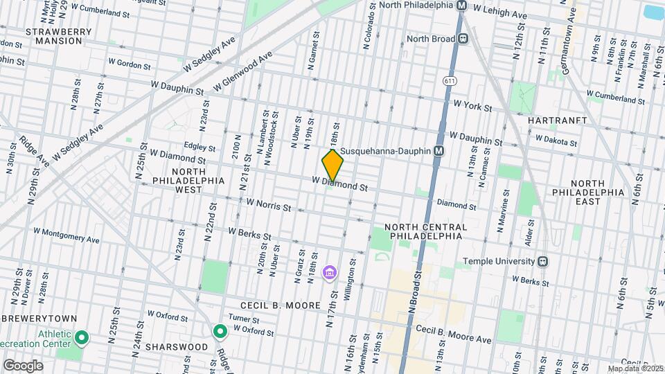 1734 W Diamond St Map and Location Details