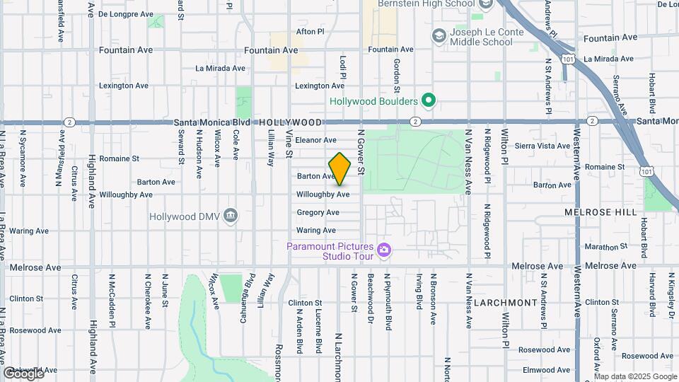 5837 Willoughby Ave Map and Location Details