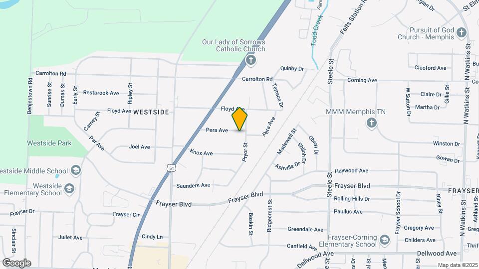 1231 Pera Ave Map and Location Details