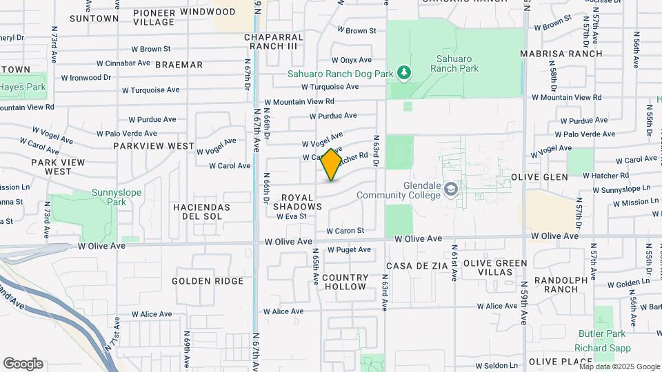 6433 W Sunnyslope Ln Map and Location Details