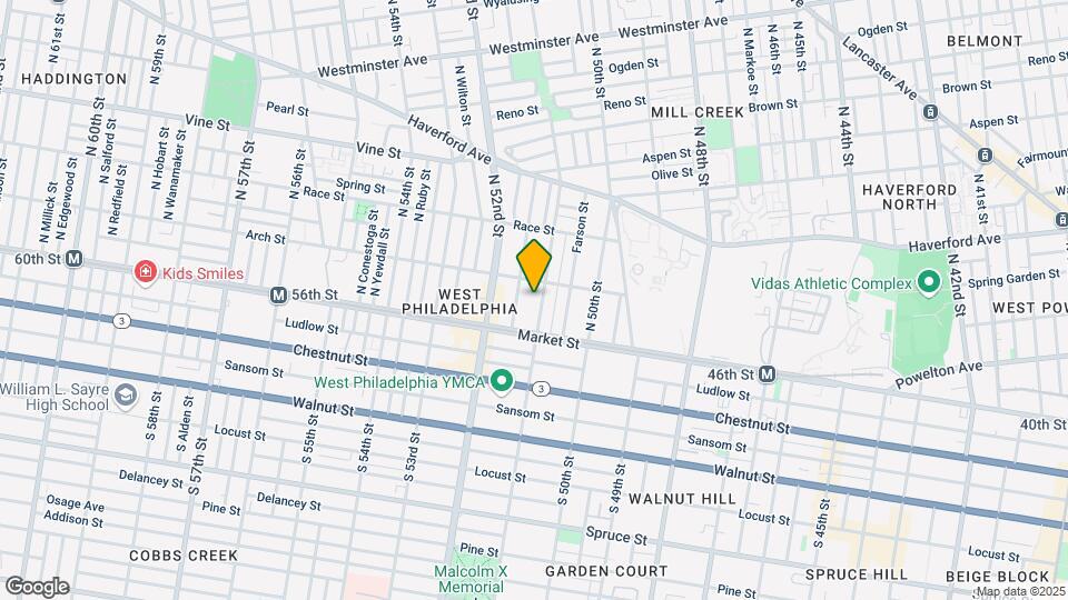 40 N 51st St, Unit 1st Fl Rear Map and Location Details
