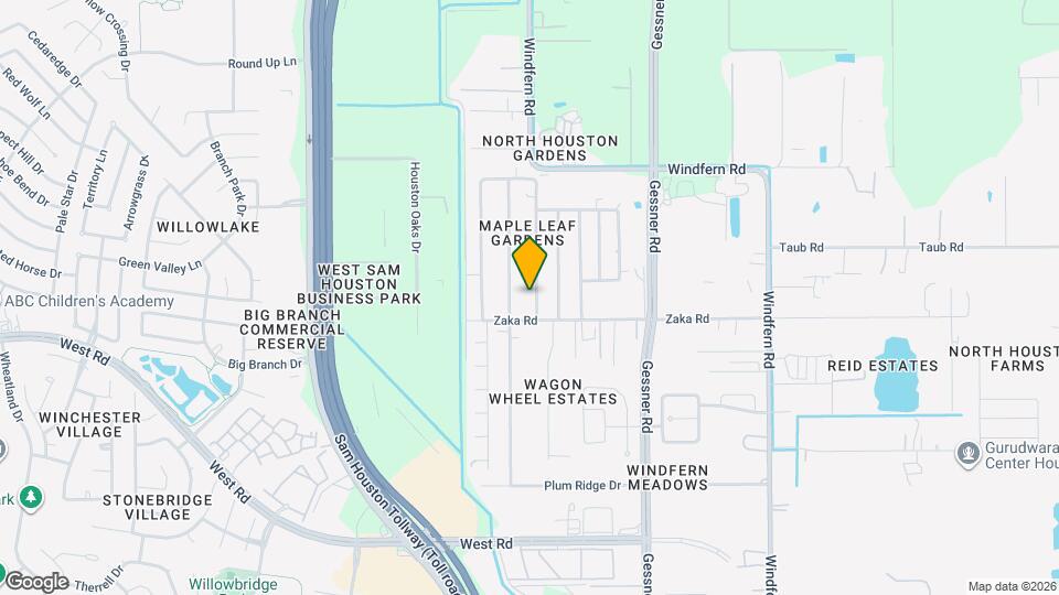 9511 Red Maple Dr Map and Location Details