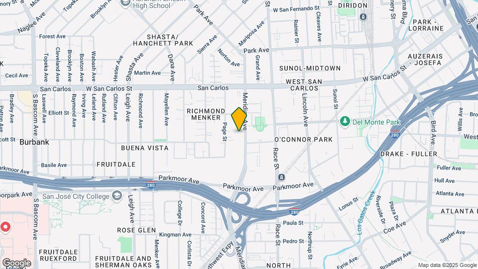 409 Meridian Ave Map and Location Details