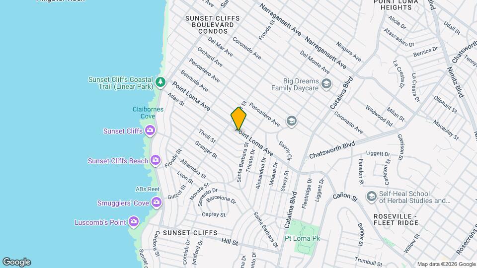 4443 Point Loma Ave Map and Location Details