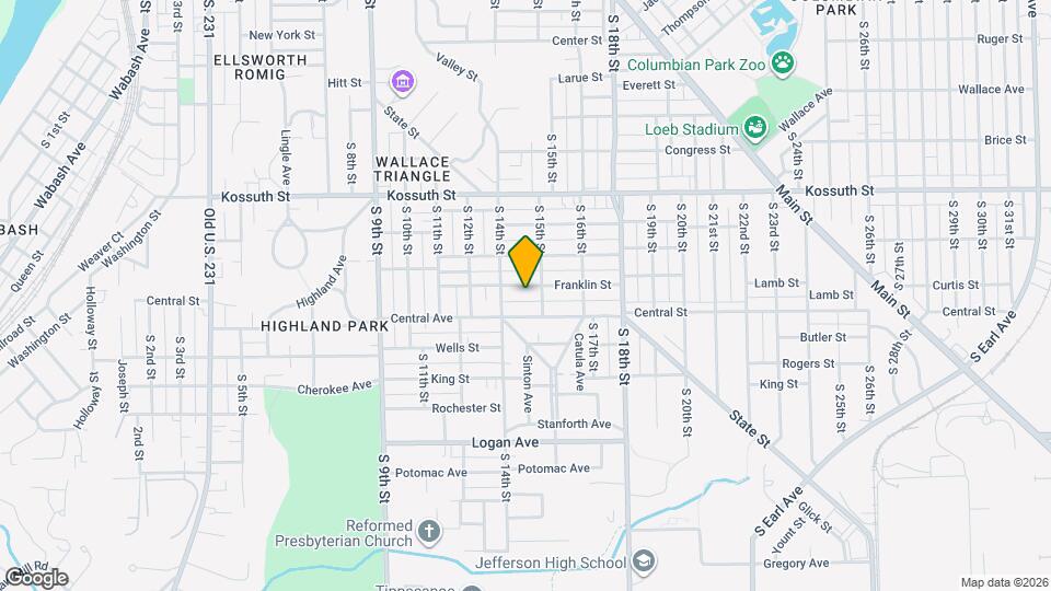 1425 Franklin St Map and Location Details