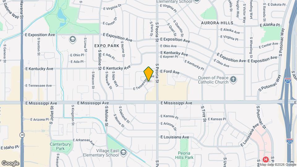 12014 E Tennessee Dr Map and Location Details