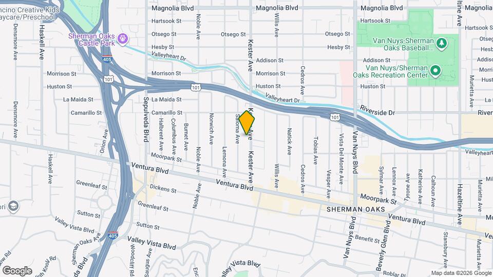 4705 Kester Ave, Unit 106 Mapa y Detalles de la Ubicación