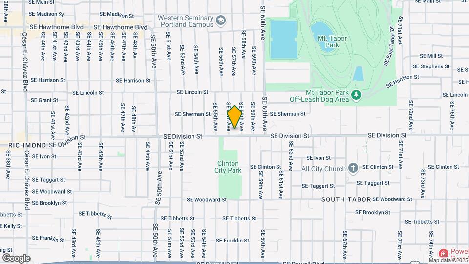 5707 SE Division St Mapa y Detalles de la Ubicación