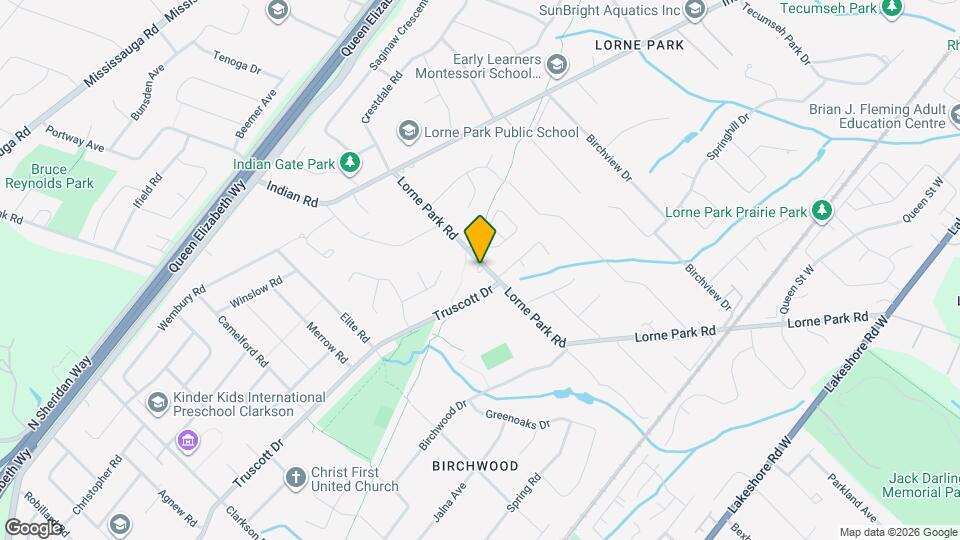 1394 Lorne Park Rd Map and Location Details