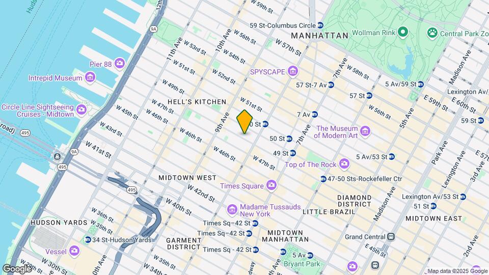 317 W 48th St Map and Location Details