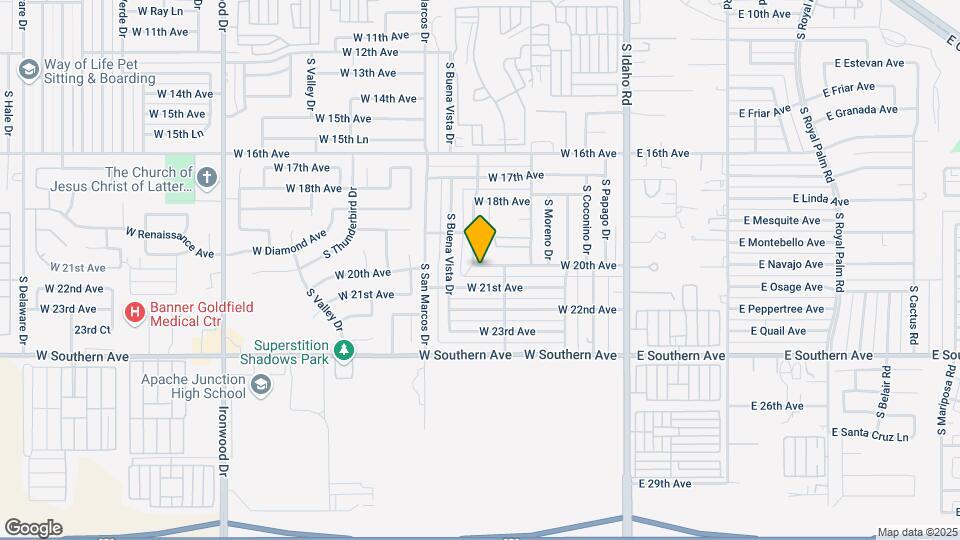 585 W 20th Ave Mapa y Detalles de la Ubicación