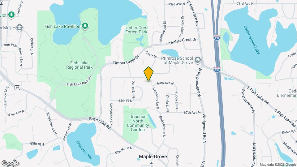 6907 Berkshire Ln N Map and Location Details