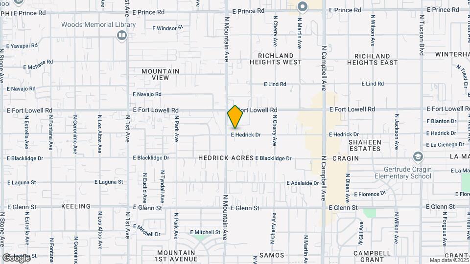 1315 E Hedrick Dr Map and Location Details