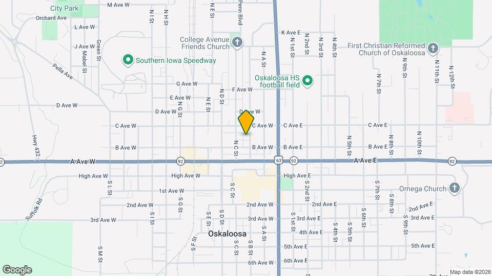313 N. B St., Unit 313 & 1/2 Map and Location Details