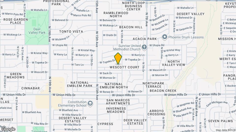 19016 N 13th Dr Map and Location Details