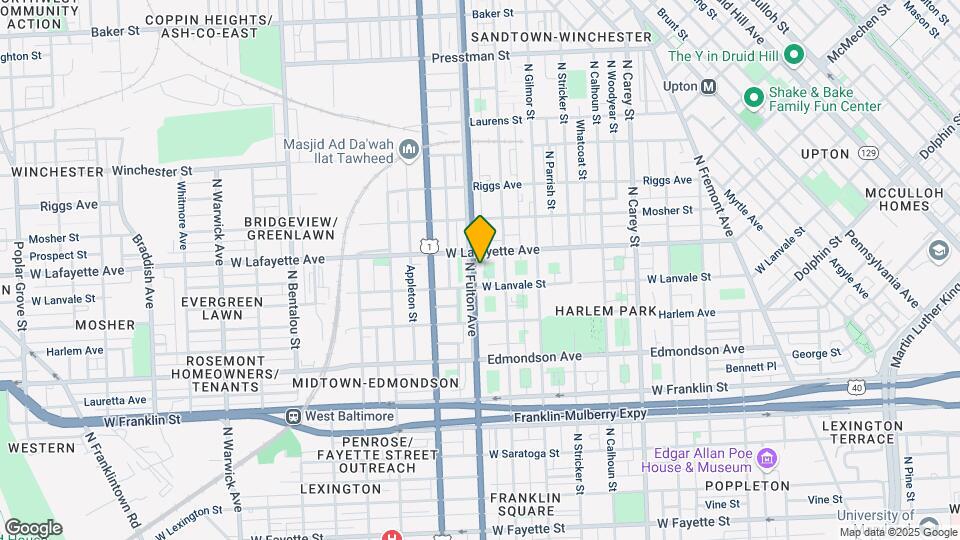 821-839 N Fulton Ave Map and Location Details