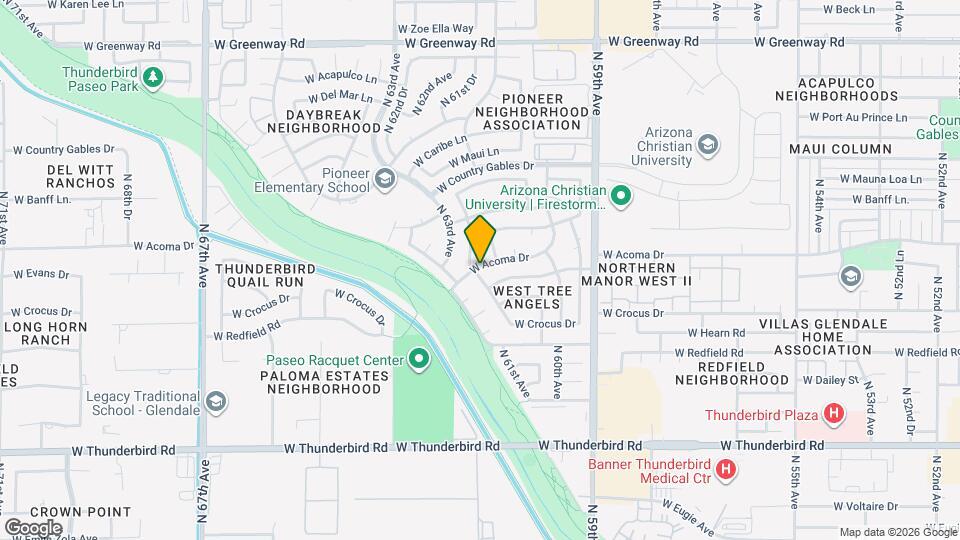 14619 N 62nd Ave Map and Location Details