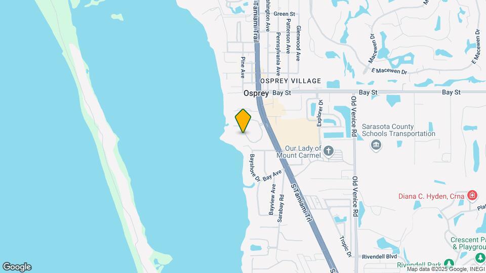 260 Hidden Bay Dr, Unit View of Casey Key Map and Location Details