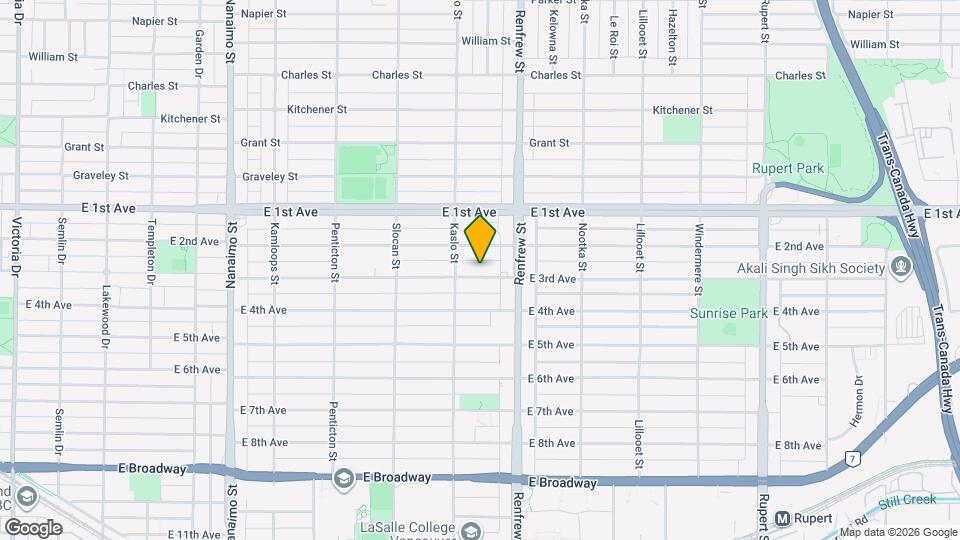 2845 E 3rd Ave Map and Location Details