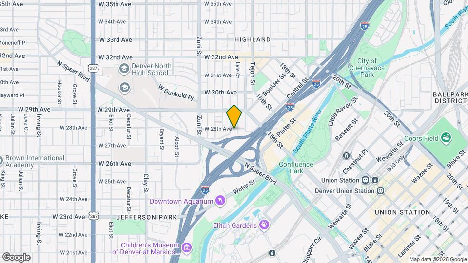 2132 W 28th Ave, Unit A Map and Location Details